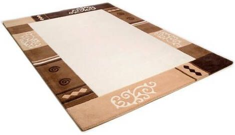 THEKO Wollen kleed AMBADI zuiver scheerwol, handgetuft, met randdessin, modern, woonkamer