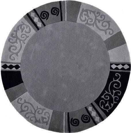 THEKO Wollen kleed AMBADI zuiver scheerwol, handgetuft, met randdessin, modern, woonkamer