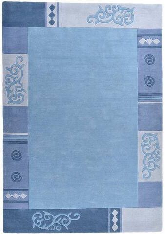 THEKO Wollen kleed AMBADI zuiver scheerwol, handgetuft, met randdessin, modern, woonkamer