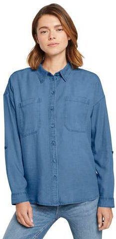 Tom Tailor Denim Overhemdblouse in zachte denim look