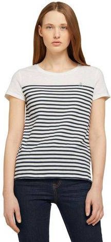 Tom Tailor Denim T shirt met klein borduursel