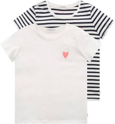 Tom Tailor T shirt 2 pack Hart Fluister White
