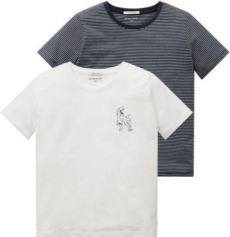 Tom Tailor T Shirt 2 pack Dino White