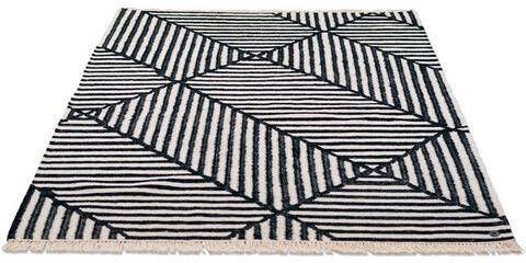 Tom Tailor Vloerkleed Criss Cross met de hand geweven, met franje, boho stijl, woonkamer