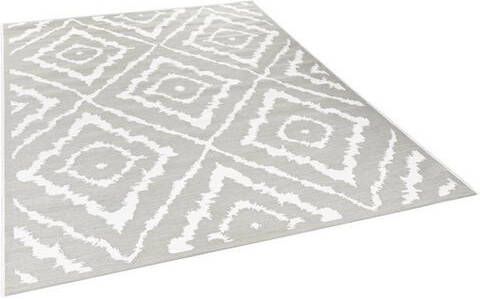 Tom Tailor Vloerkleed Garden Pattern Platweefsel, modern ruiten design, geschikt voor binnen en buiten, woonkamer