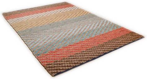 Tom Tailor Vloerkleed Pastel Stripe Platweefsel, met de hand geweven, materiaal 60% katoen, 40% jute, woonkamer