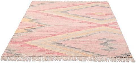 Tom Tailor Vloerkleed Vintage ZigZag met de hand geweven, met franje, boho stijl, woonkamer