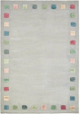 LIVONE kindertapijt COLOR BORDER zilvergrijs/multi 100x160 cm