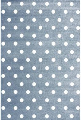 LIVONE Tapijt Kids Love Rugs Circle blauw/wit 120 x 170 cm