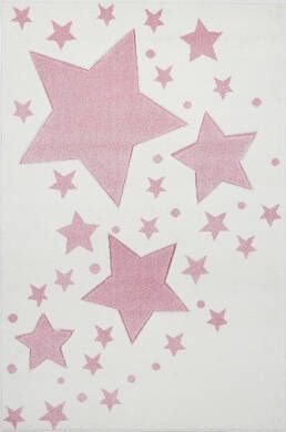 LIVONE Tapijt Kids Love Rugs Starline creme/roze 120 x 170 cm