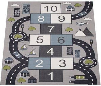 PACO Home Tapijtbak 565 Grijs 200 cm