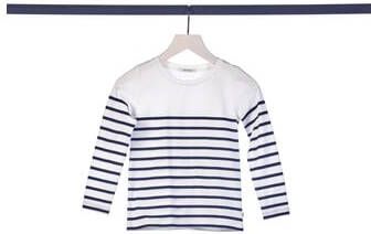 Tom Tailor Shirt met lange mouwen uit white/donkerblauwe streep