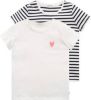 Tom Tailor T shirt 2 pack Hart Fluister White online kopen