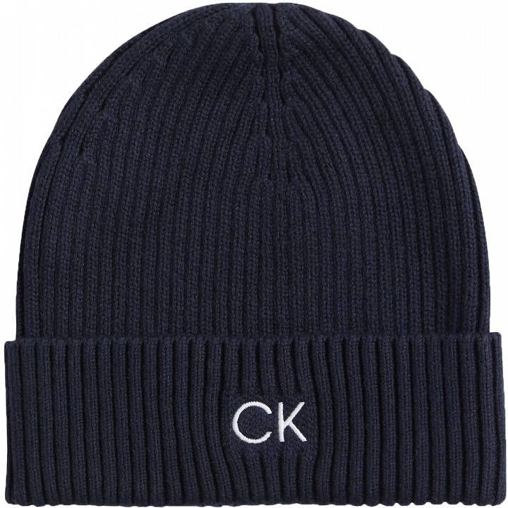 Calvin klein Muts Jeans CLASSIC COTTON RIB BEANIE