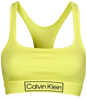 Calvin Klein 000qf6768ezjb ongevoerde bralette cyber , Groen, Dames
