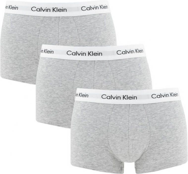 Calvin Klein Boxershorts 3P Low Rise Trunk Lichtgrijs