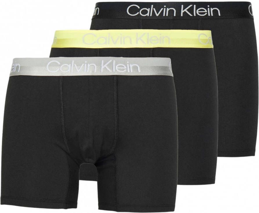 Calvin Klein Retro boxershort met overlocknaden aan de deelnaden(set, 3 stuks, Set van 3 )