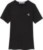 Calvin Klein Shirt met ronde hals CK RIB TEE met ck monogram borduursel online kopen