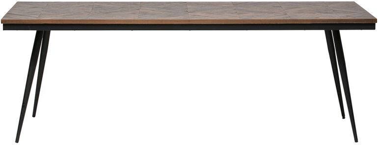 BePureHome Eettafel 'Rhombic' Teakhout, 220 x 90cm, kleur Naturel