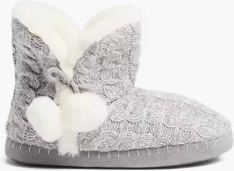 Esprit Grijze pantoffel gevoerd