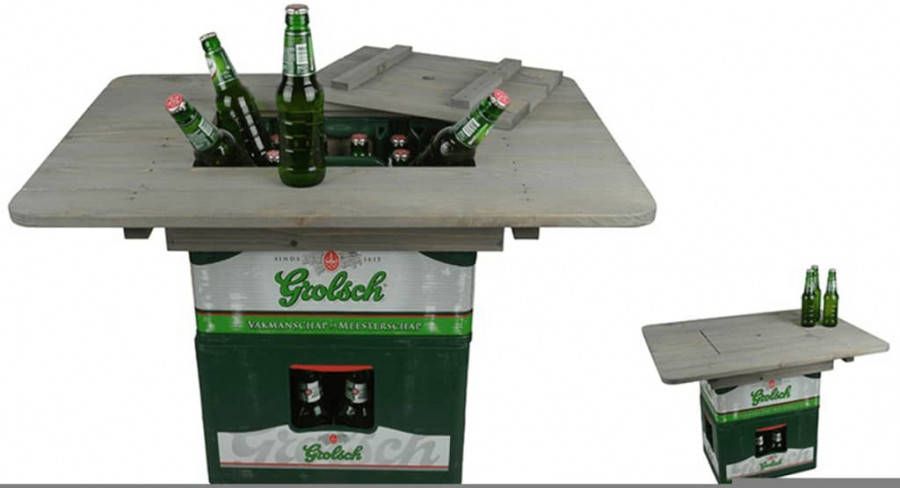 Esschert Design Tafelblad voor bierkrat grijs