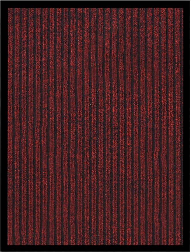 VIDAXL Deurmat 40x60 cm gestreept rood