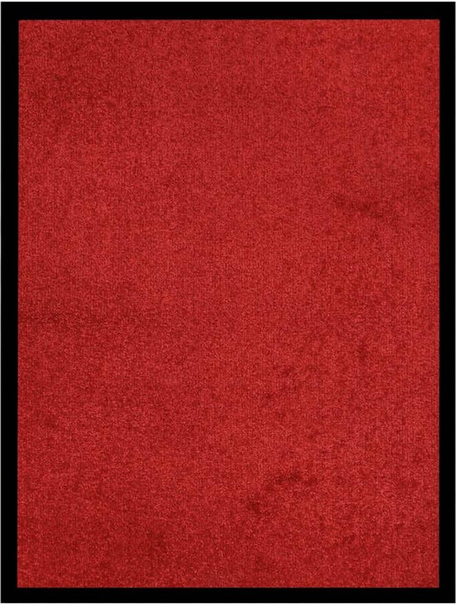VIDAXL Deurmat 60x80 cm rood