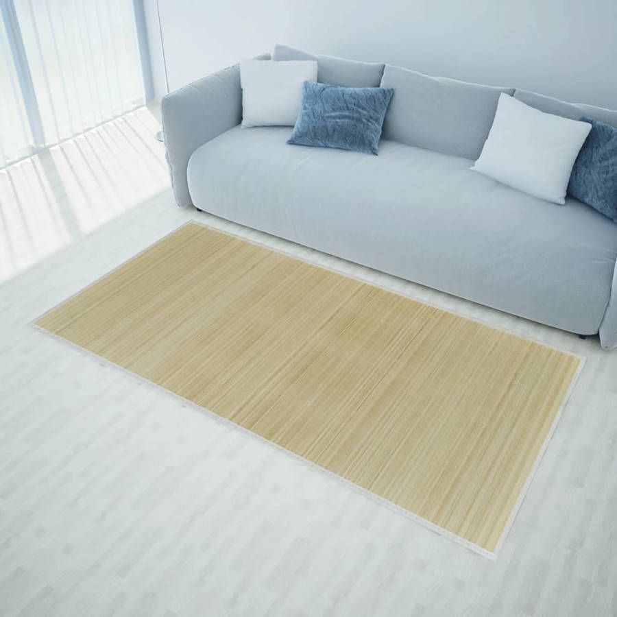 VIDAXL Tapijt 100x160 cm bamboe natuurlijk