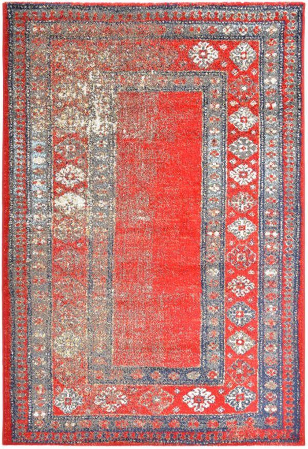 VIDAXL Vloerkleed 140x200 cm PP rood