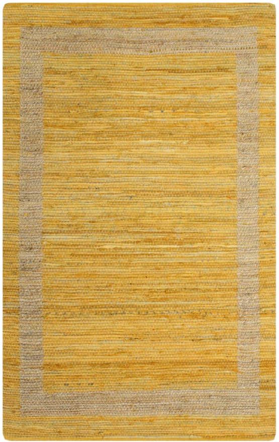 VIDAXL Vloerkleed handgemaakt 120x180 cm jute geel