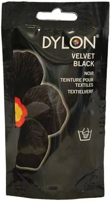 Textielverf Velvet Black 50 Gram - Vloerkledenshoponline.nl