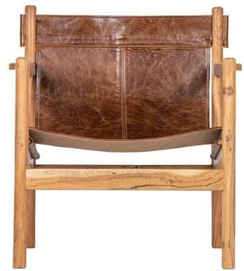 Be Pure Home Fauteuil Chill echt leer bruin BePureHome