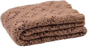 Be Pure Home Plaid Two tone chunky knit wine 130x170 cm
