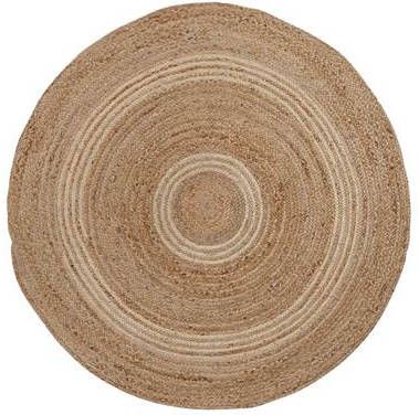 Kave Home Rond Vloerkleed 'Saht' 150cm, kleur Naturel
