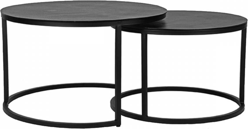 LABEL51 Salontafel 'Grand' Set van 2 stuks, kleur Zwart
