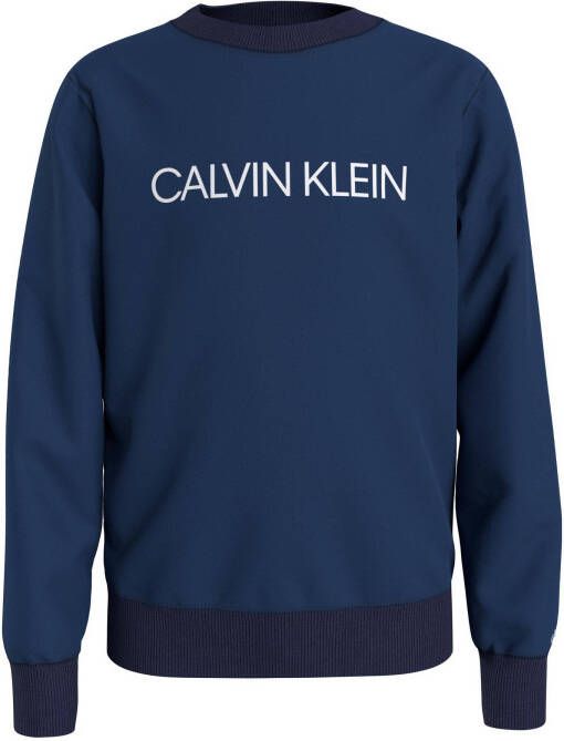 Calvin klein JEANS sweater met logo blauw