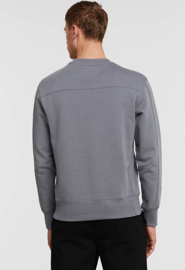 Calvin Klein Grijze Sweater Monogram Logo Hoodie