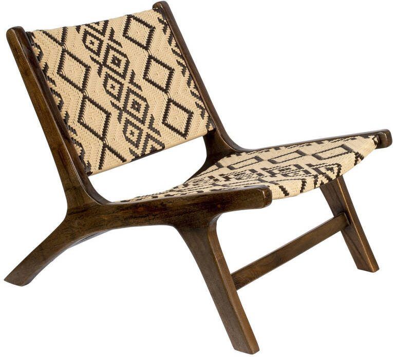 Dutchbone Fauteuil 'Landa' Mahoniehout