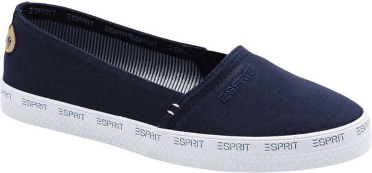 Esprit Donkerblauwe instapper canvas