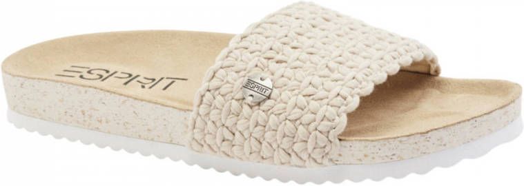 Esprit Beige slipper gevlochten