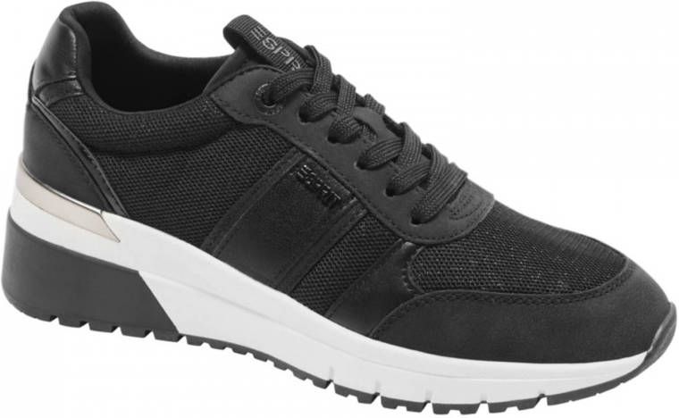 ESPRIT sneakers zwart/zilver