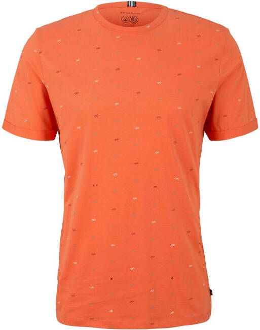 Tom Tailor T shirt met all over print peach