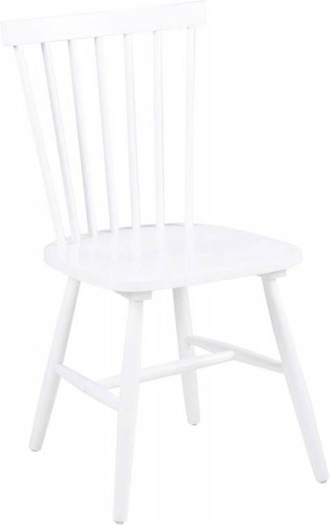Leen Bakker Eetkamerstoel Skeby hout wit(2 stuks)
