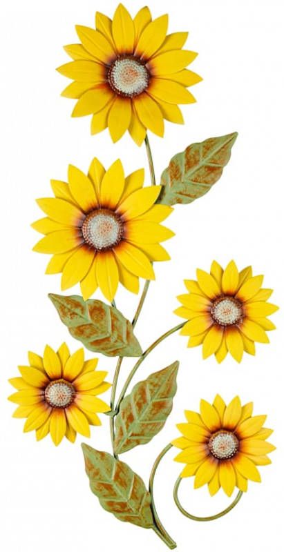 KLiNGEL Wanddecoratie Zonnebloem Geel