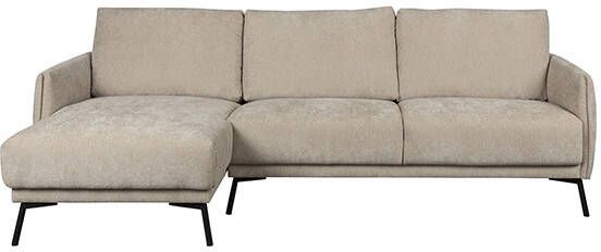 Dutchbone Loungebank 'Harper' Links, Chenille, kleur Naturel