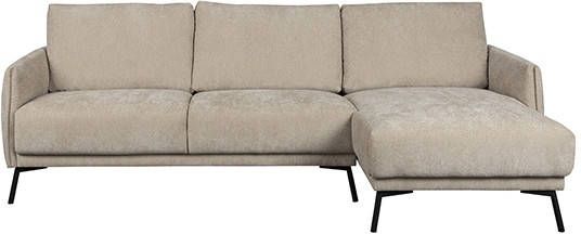 Dutchbone Loungebank 'Harper' Rechts, Chenille, kleur Naturel