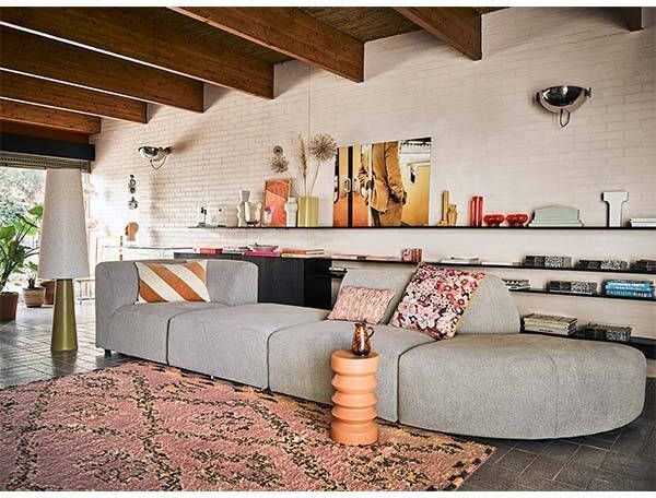 HKliving Vloerkleed Berber terra/oranje 250x350 cm