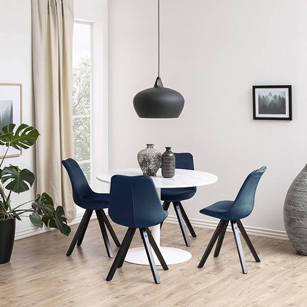 Leen Bakker Eetkamertafel Eleja marmer guangxi(rond) wit Ø80x45 cm