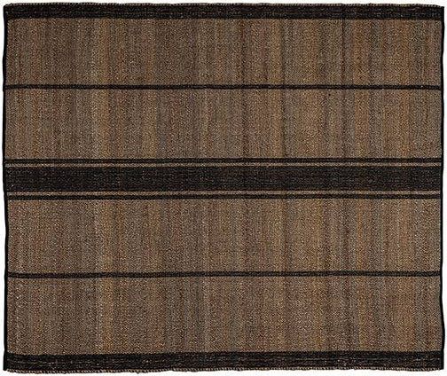 WOOOD Exclusive Vloerkleed Kamil jute brede streep naturel/zwart 170x240 cm