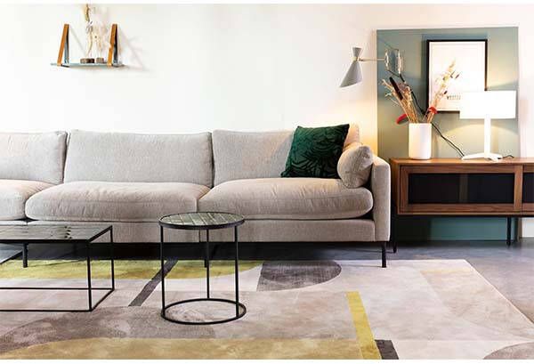 Zuiver Vloerkleed Hilton grijs/geel 200x290 cm